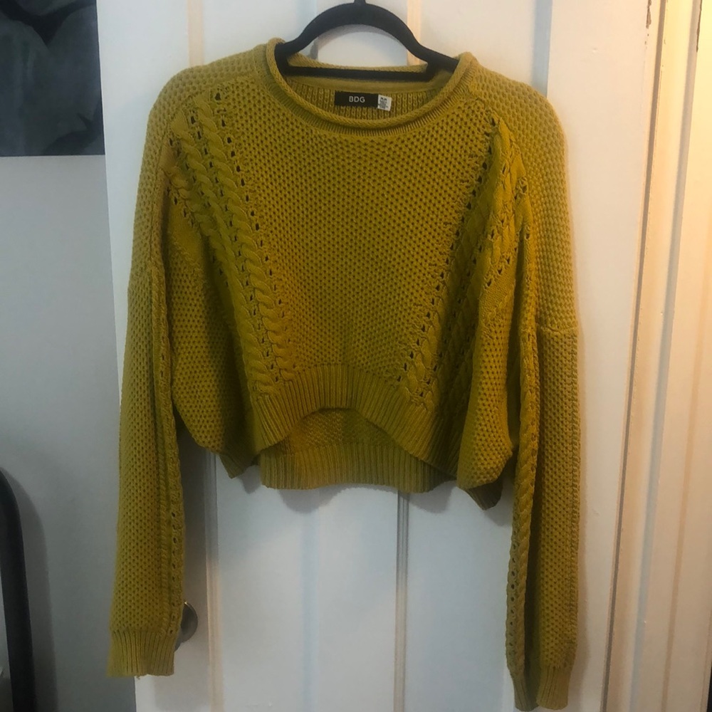 Yellow crop sweater